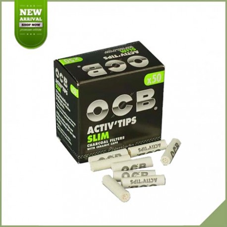 Kogu OCB 200 x Activ Tips Slim Filtre à Charbon Actif 7 mm 4 x 50 Embouts de Filtre Inclus 
